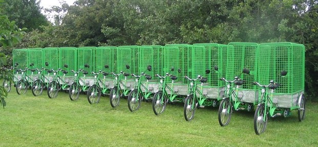 Flotte de vélos tricycles  électrique pour des usages intensifs